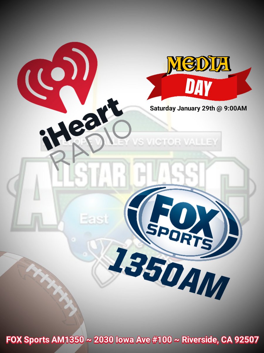 While you're waiting for the IE 215 game tomorrow, tune in or show up at 9 to hear the interviews for the Victor Valley vs. Antelope Valley All Star Classic that's being played at Antelope Valley College next Saturday Feb 5 <a href="/IESportsNet/">IE Sports Net on FOX Sports Radio🎙</a> <a href="/coachmetty/">Coach Metzger</a> <a href="/JVondra11/">Coach Vondra</a> <a href="/HighDesertPreps/">High Desert Preps</a>