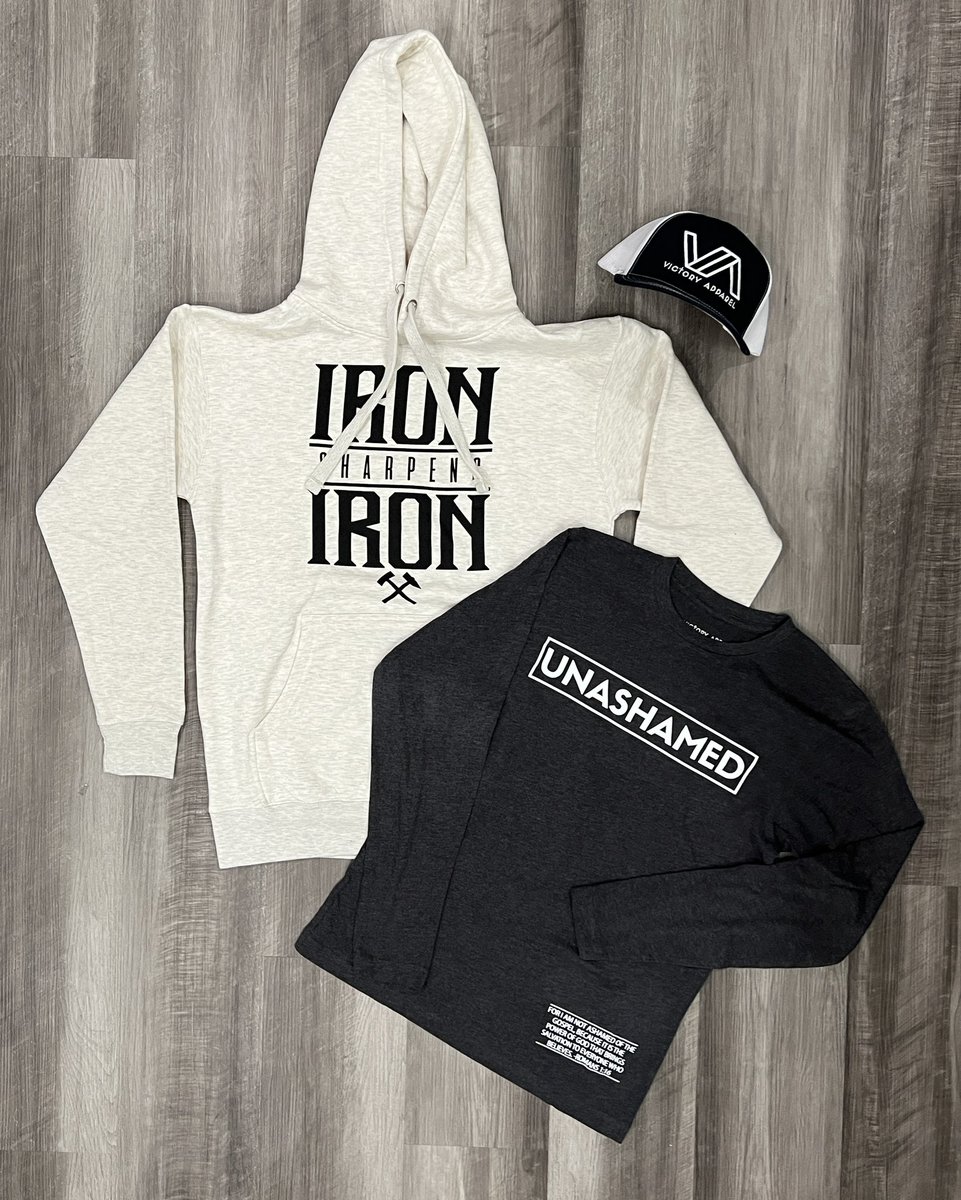 🚨Twitter Only Giveaway🚨 This is our biggest giveaway ever!

To enter:
• RT &amp; like this post
• Follow @ApparelVictory
• Tag 3 friends in the comments

Winner receives (over $100 value):
• Iron Sharpens Iron Hoodie
• VA hat
• Unashamed longsleeve tee

Winner announced Feb 4