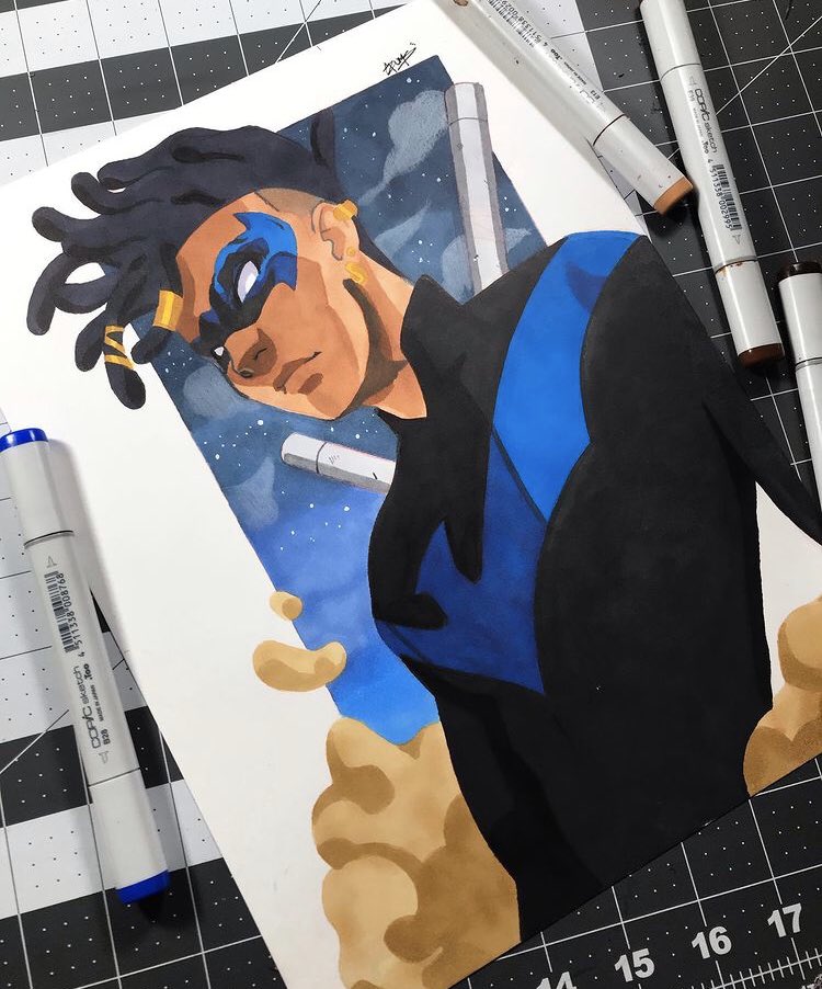 CRUMSART's tweet photo. Nightwing https://t.co/oBZySzWMx6