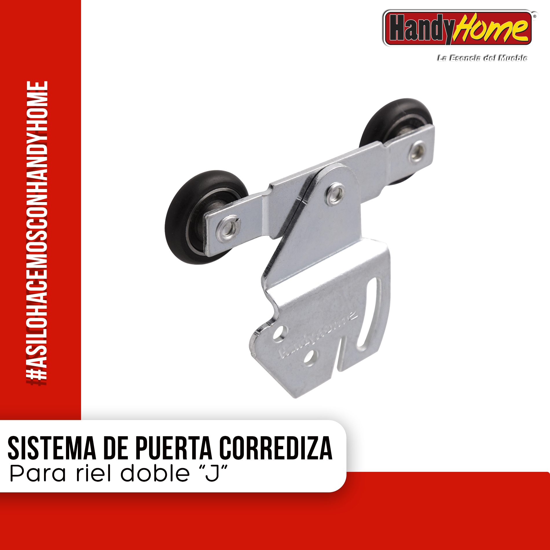 RIEL DOBLE T HANDY HOME P/PUERTA CORREDIZA - FerreKasa Mexico