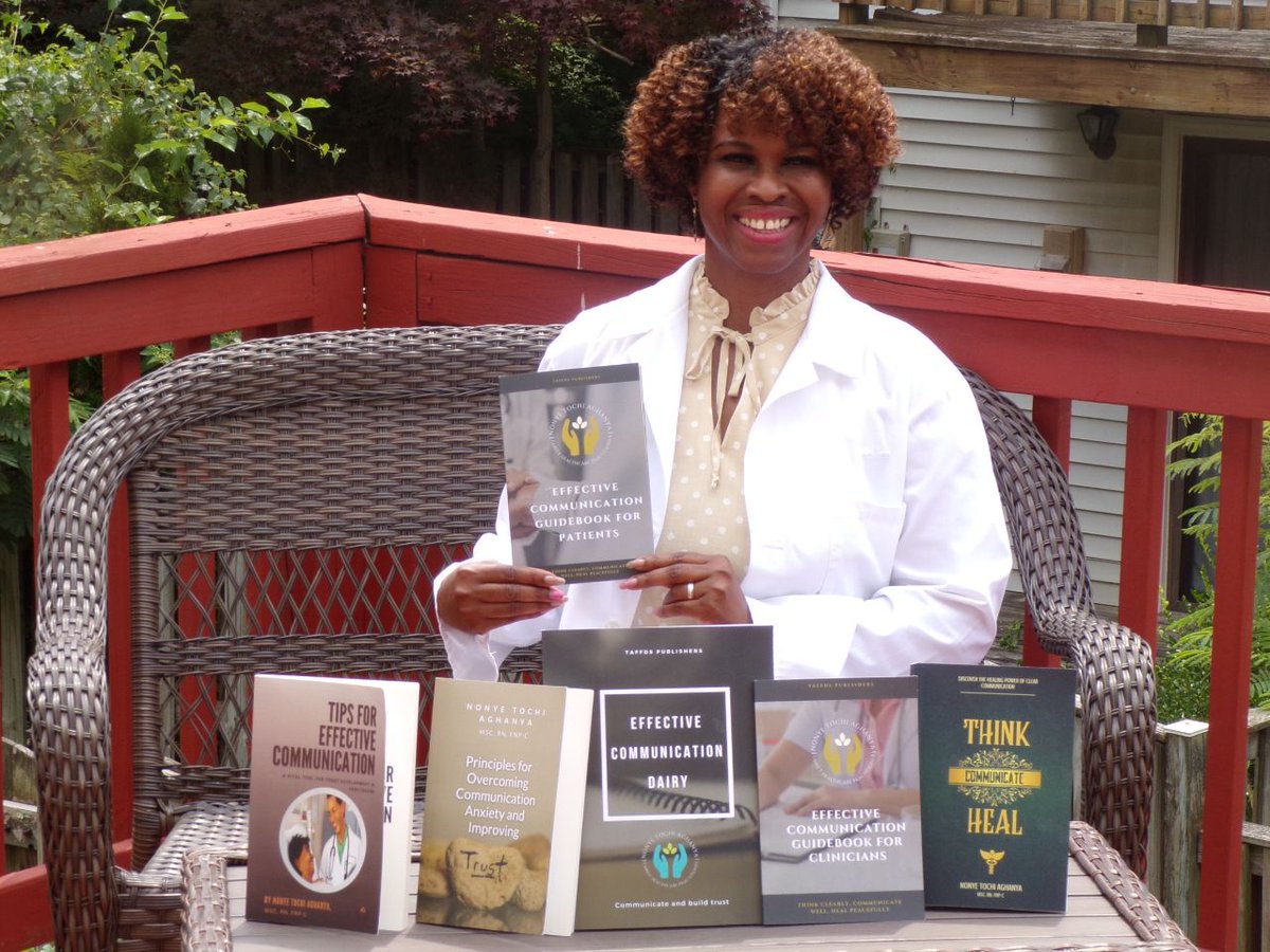 For effective communication in health care 👇🏼👇🏼👇🏼
nonyetochi.com

amazon.com/s?i=digital-te…

#healthcare <a href="/canadanurses/">Canadian Nurses Association</a> <a href="/GdnHealthcare/">Guardian Healthcare</a> <a href="/AskMeDrSmartDNP/">Antiqua N. Smart, DNP, NP-BC, FNAP✝️ ⚕️She/Her</a>