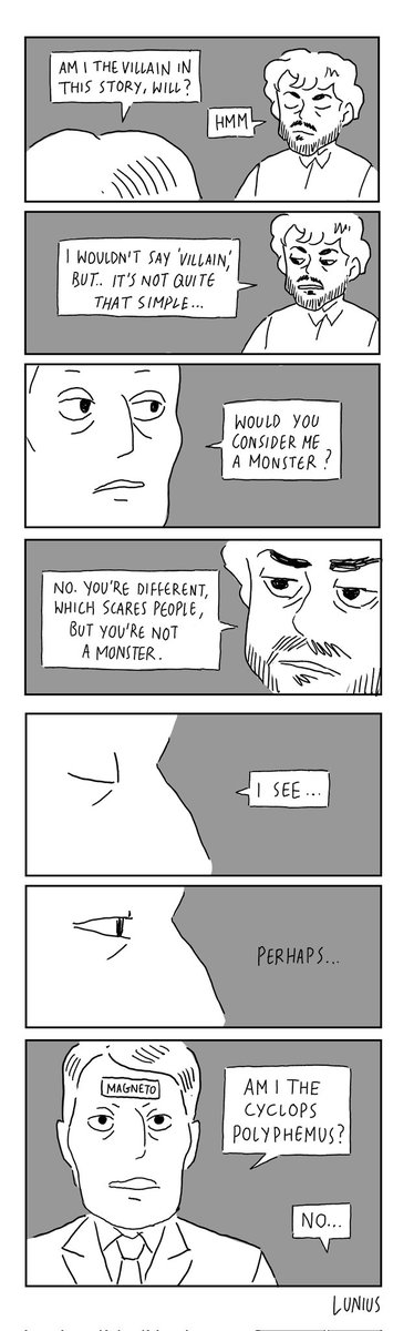 Lunishq's tweet photo. Silly little #hannibal comic I scribbled up before bed. Nighty night 🐑 https://t.co/gEjpTsD14R