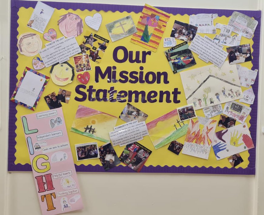 MissLeadbetter1's tweet photo. @stjohnfisherkv new mission statement display #AtStJohnFisherWeShine https://t.co/7B7z270rix