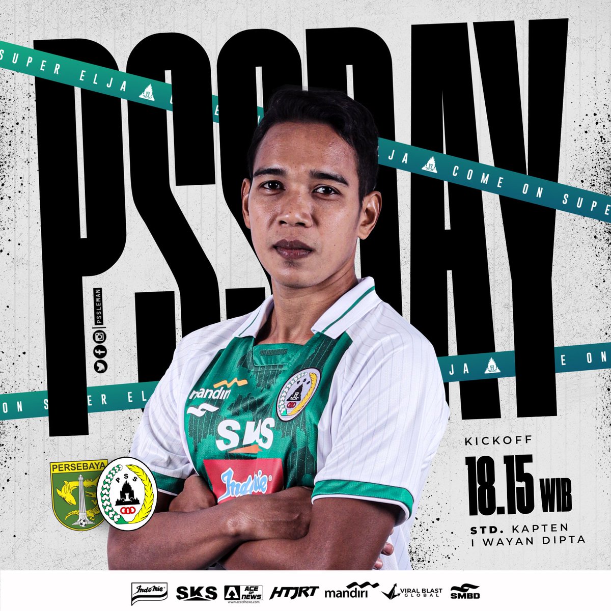 ITS #PSSDAY!!! 
LET GIVE IT YOUR BEST, MAN!!! 

MENANGLAH UNTUK KAMI! 🦅

#PSS #COSE #BRILiga1 #PersebayaVsPSS #PSSday