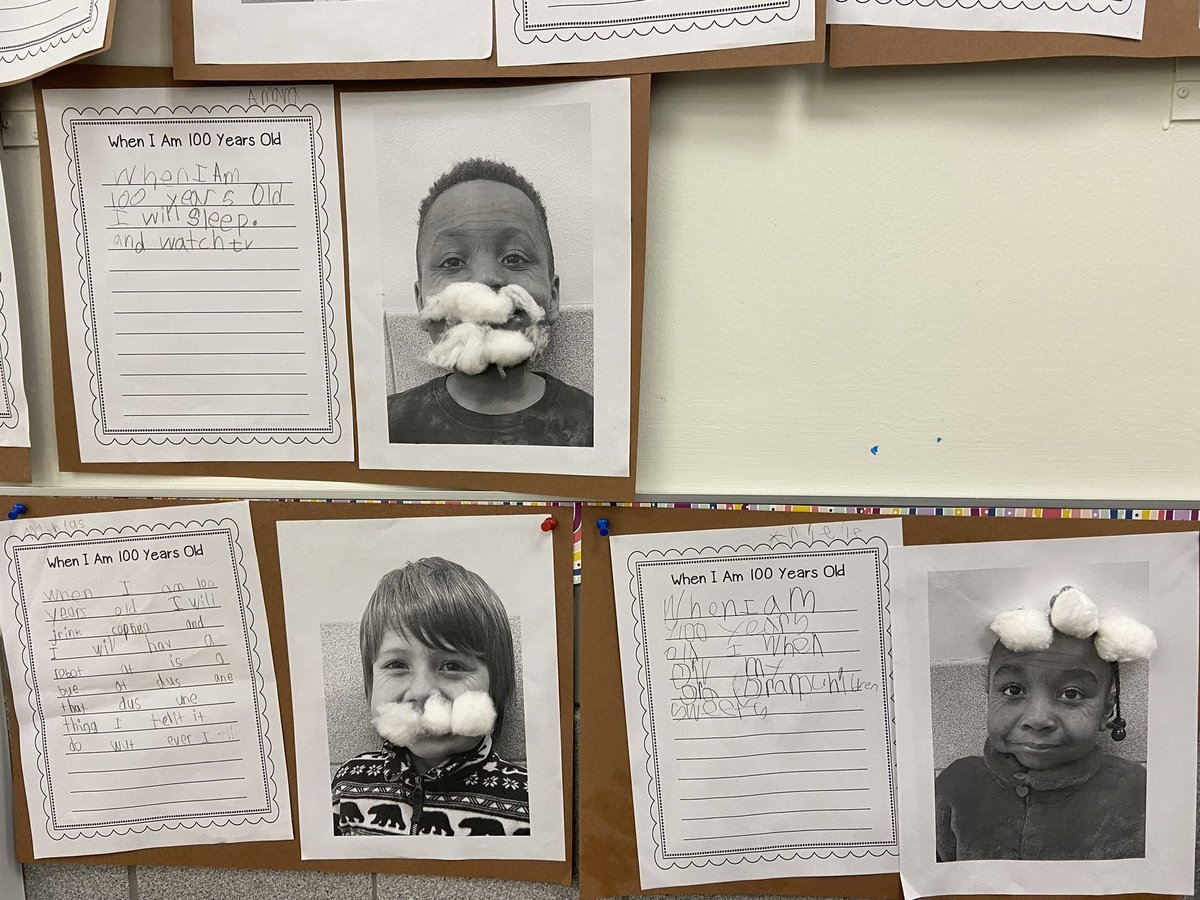 Mrs_Courlas's tweet photo. We also had fun thinking about what we might be like at 100! We even used tech to “age” ourselves then added some white hair for fun! #TeamTussing #PLSDproud #fabulousinfirst #100thdayof1stgrade https://t.co/9W8DLdKo7B