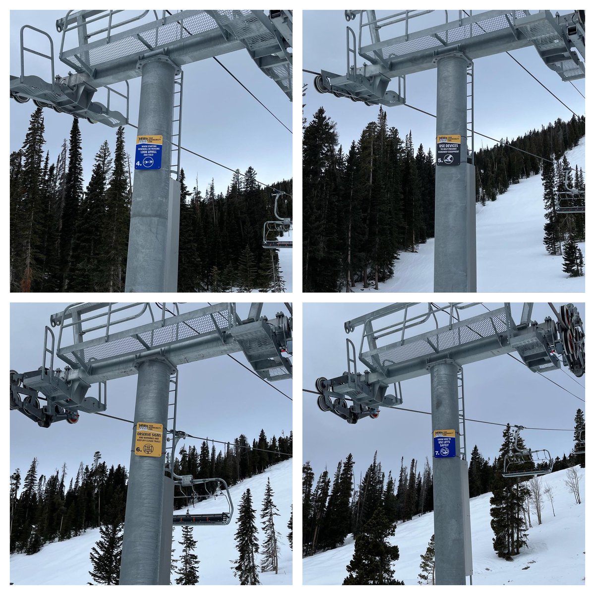 NSAA_org's tweet photo. Thinkin’ about @eldoramtnresort ’s #KnowTheCode signage on their chairlift towers as we celebrate #LiftSafety and #YourResponsibilityCode 👏🚡😍
The signs are much larger than photos make it seem especially when they’re taken them from the far side of the chair while moving 📸 https://t.co/7YLQNraljz
