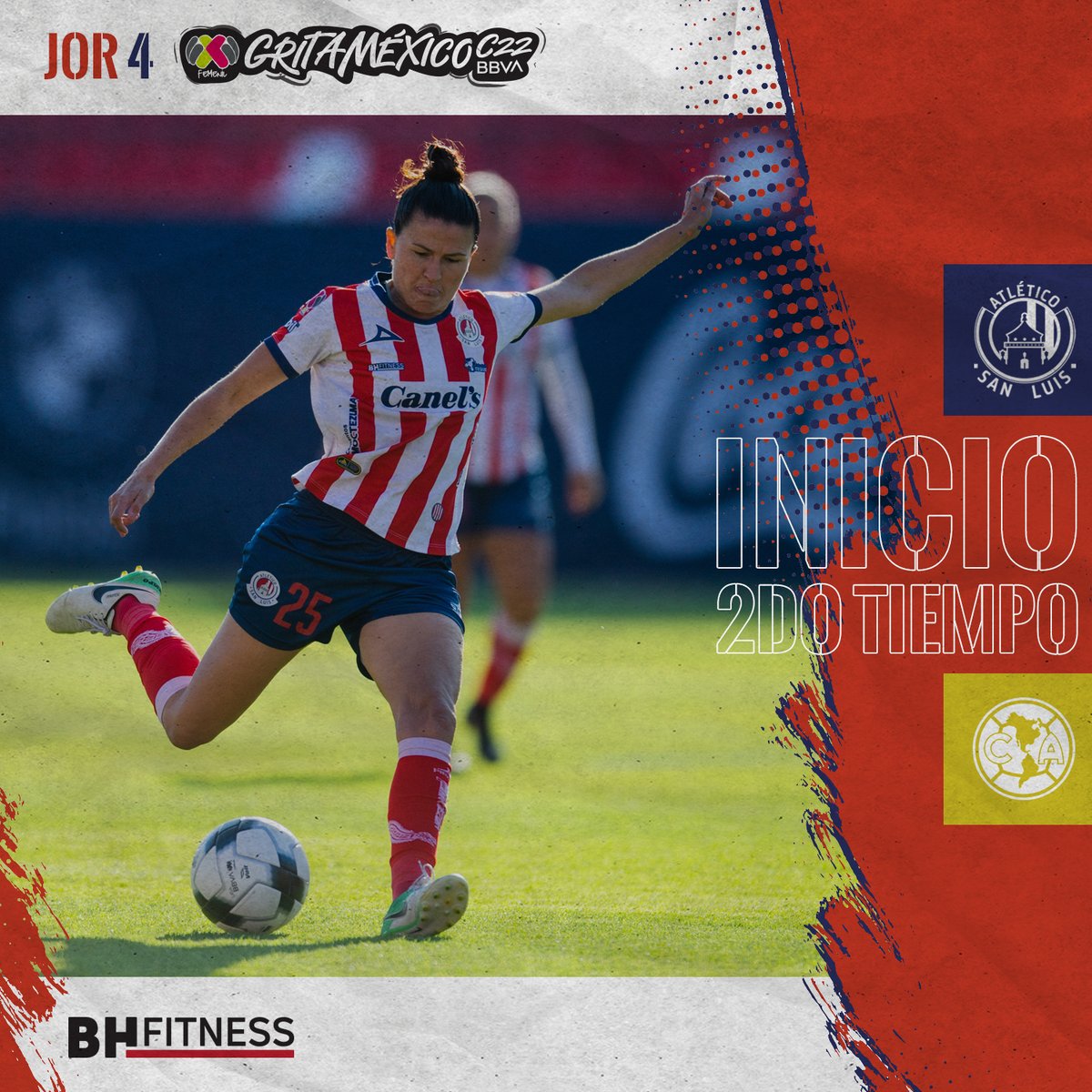 AtletiDeSLPFem's tweet photo. ⏱45’ #ADSLAME 1-1
Arranca la segunda mitad,
¡Daleeee, Atleti!
Presenta @Bhfitnessmexico https://t.co/baT95ELkO5