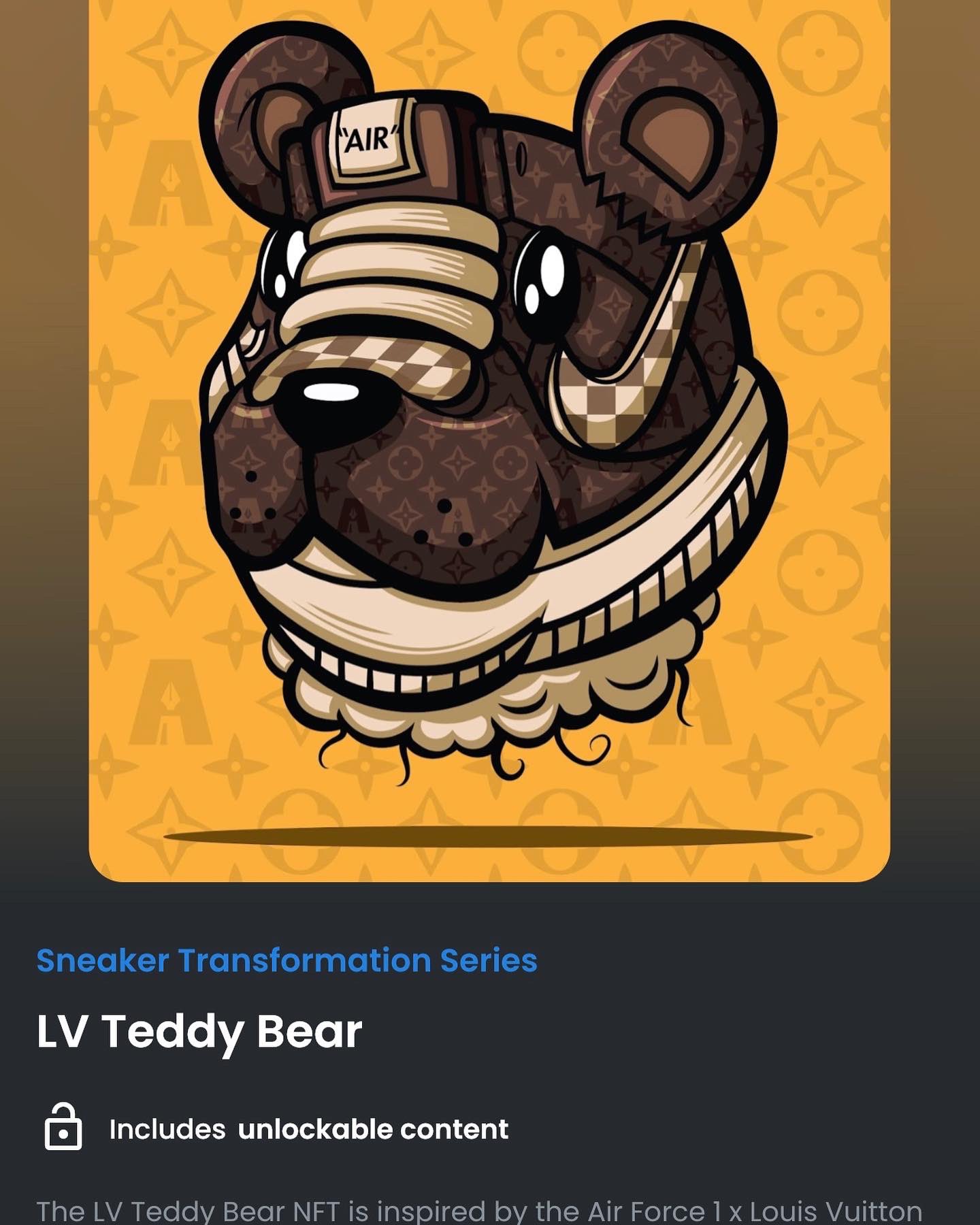Anderson Bluu on X: I'm doing a 48 hour auction for my LV Teddy Bear NFT.  The auction is being held on my @Opensea page. #NFT #NFTs #NFTCommunity  #Nike   /