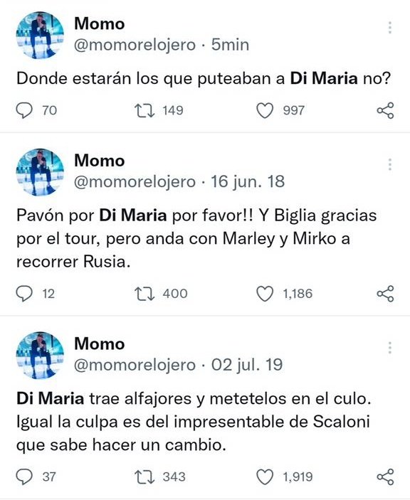 elpeladosilvia's tweet photo. Todos fuimos este tipo alguna vez, la diferencia entre el y nosotros es que nos hacemos cargo. Ahora que es "amigo" de algún que otro jugador se hace el hincha perfecto, rey de la moral. Ridículo. https://t.co/BUfZCVsC6H