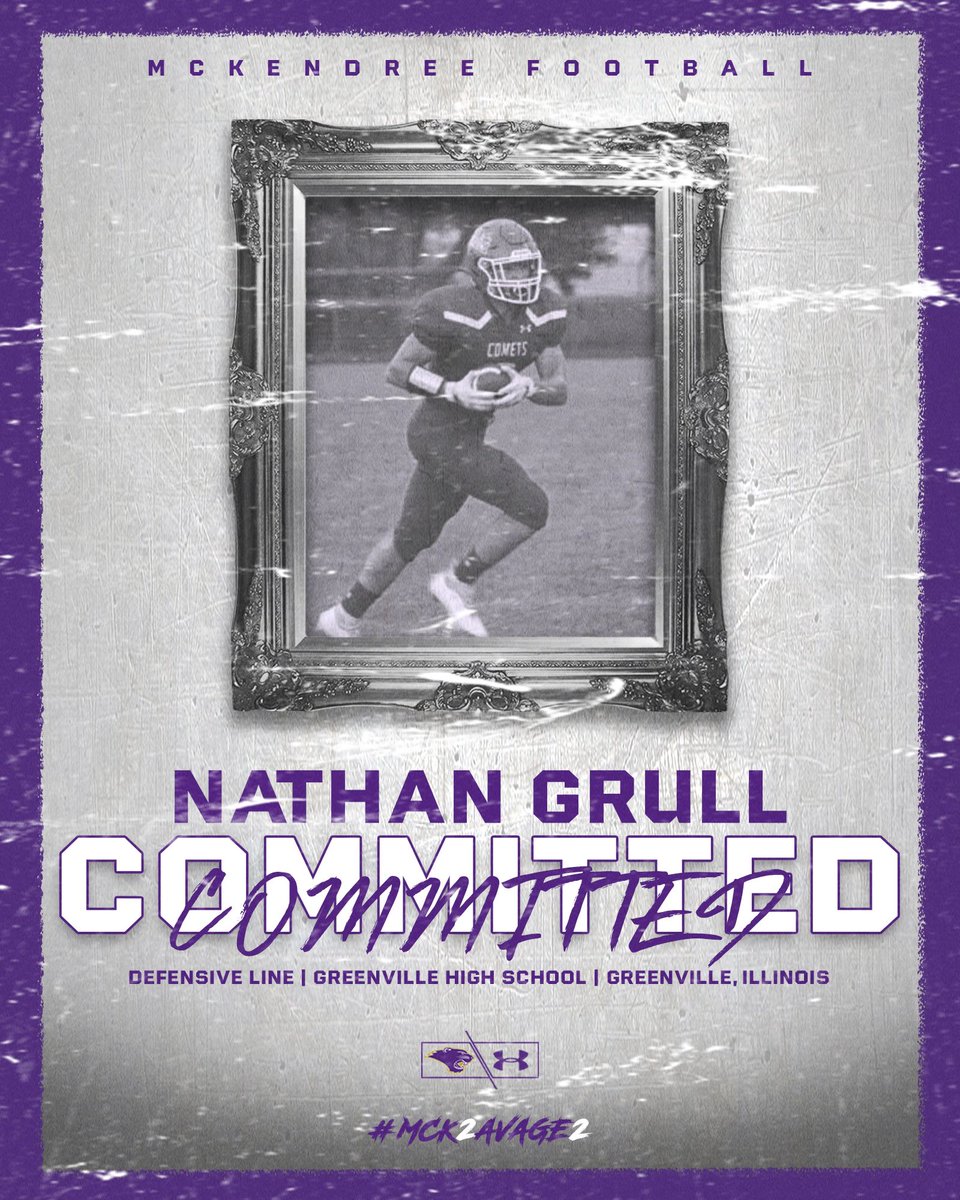 Extremely blessed and excited to announce my commitment to McKendree University!! 🟣⚪️ #AGTG <a href="/Mckendree_FB/">McKendree Football</a> <a href="/GHSComets/">Greenville HS Comets</a> @_Thomas_Jenkins <a href="/MikeBabcock44/">Mike Babcock</a> <a href="/CoachRejfek/">Jason Rejfek</a> <a href="/CoachSKelly44/">Sean Kelly</a> <a href="/CoachTaia_33/">Opetaia Tuiava</a>