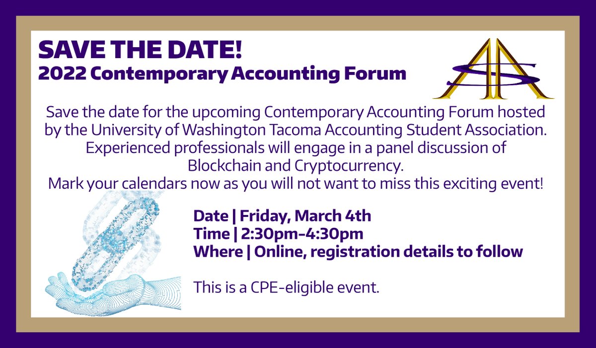 ASAUWT's tweet image. ***New date and venue!
We are so excited to be hosting this event online on Friday, March 4!
#contemporaryaccountingforum #uwtasa