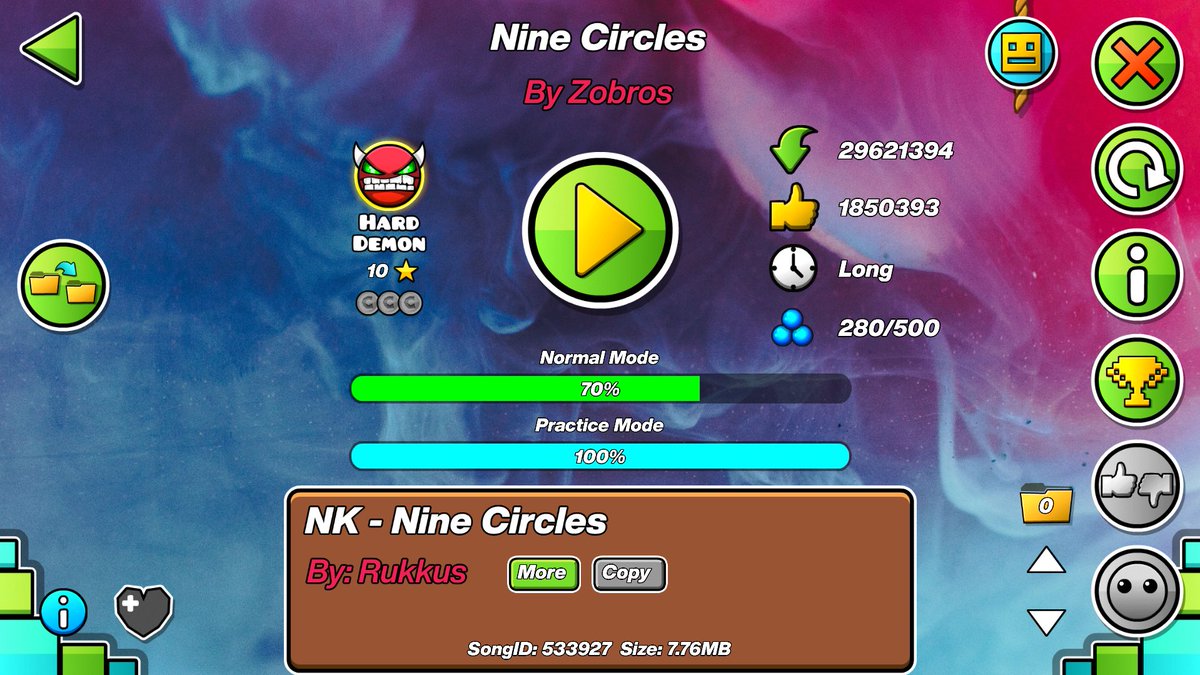 ako751's tweet image. i forgot to record it but i got a 70% + 60%-100% in nine circles today