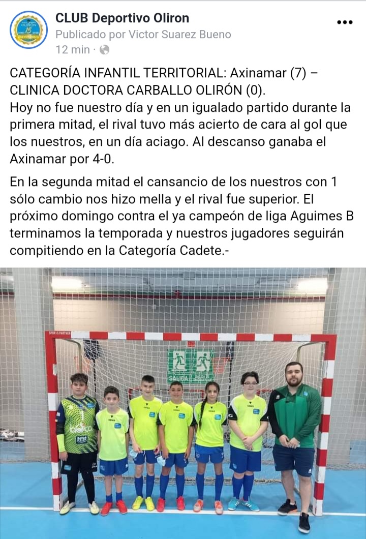 C. D. Olirón Futsal (@olironfutsal) on Twitter photo 