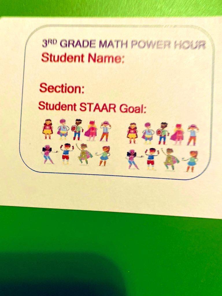 Because I have a dream for our future leaders this is how I choose to spend my Friday night @ 12a.m. Preparing 3rd grade Super Hero STAAR Prep Power Hour Playbooks! #NTheGame4Kids #EquityandExcellenceForAllScholars