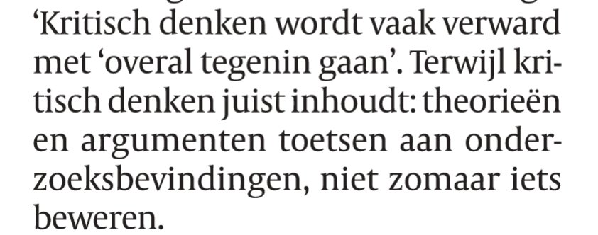 Rake observatie van emeritus hoogleraar universiteitsgeschiedenis Klaas van Berkel over wat ik 'ondoordacht kritisch denken' zou noemen: