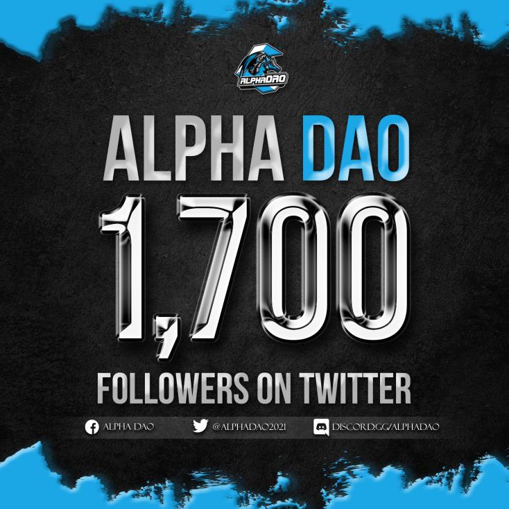 AlphaDao2021's tweet photo. Big thanks for our supporters ! Reached 1.7k followers on twitter in less than 1 month - BIG mile stone for us 

Let's keep going ! 

credited to our member  @KaxDesign 

We value our talented members in our community ! Join us now ! 

#DAO #GameFi #PEGAXYSCHOLARSHIP #Blockchain https://t.co/ZJO2VaS7rz