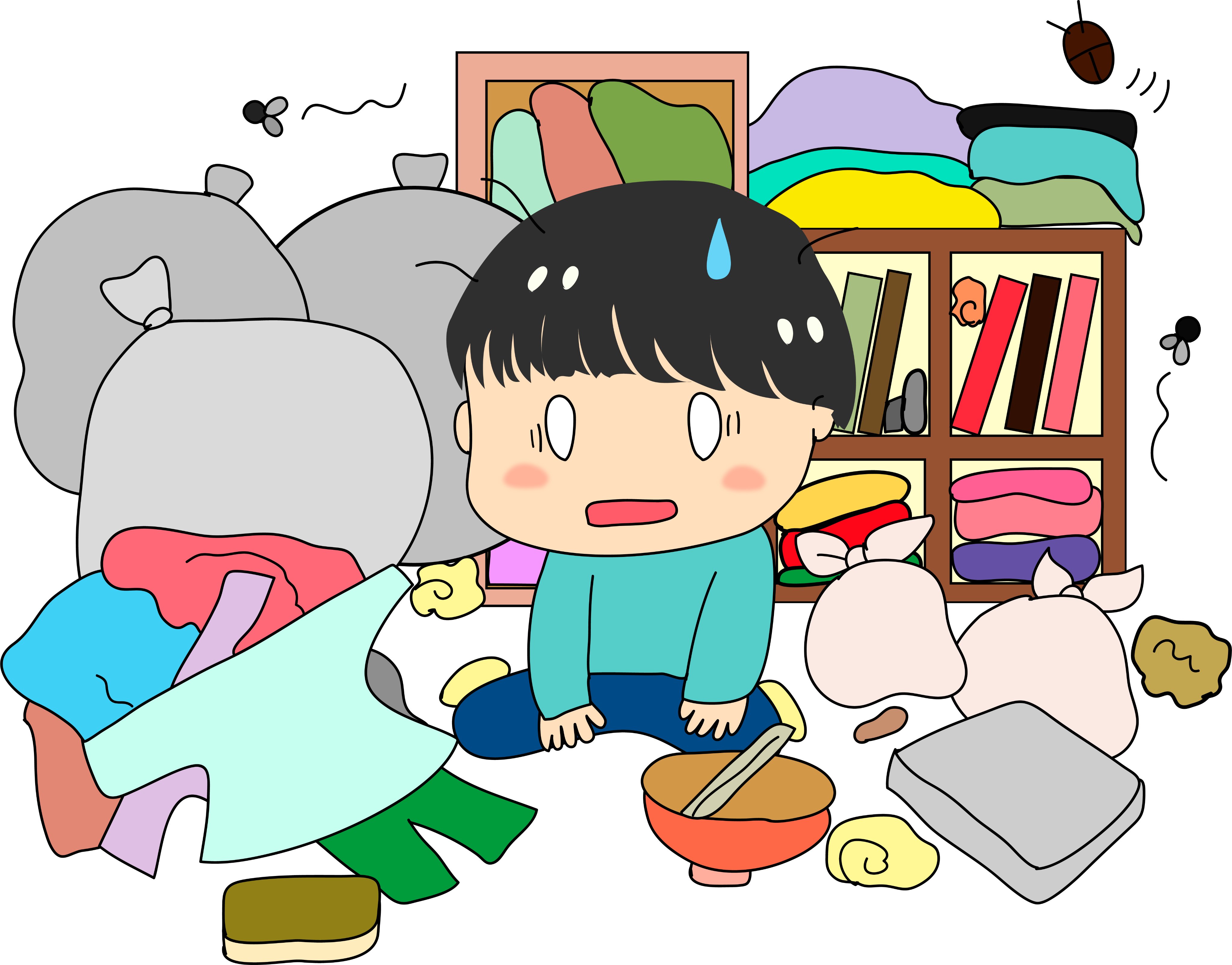 愛ちん ゆめみ愛 イラレ素材ゴミだらけイラストの追加 片づけられないおじいさんｏｒおばあさん ゴミ屋敷 の放置された子供イメージ ゴミ屋敷の多数飼いの猫イメージ T Co Mthysl397w Twitter