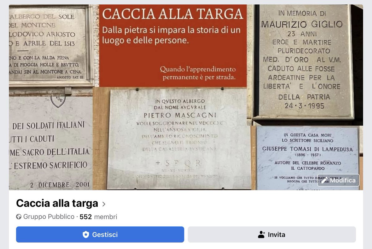 unieda1's tweet photo. Si può imparare semplicemente camminando per strada. Il gruppo Facebook di caccia alla targa lo dimostra. #upter #cacciaallatarga #unieda @ffflorenzano #epale @EPALE_IT @EPALE_EU @EpaleAlbania @EducaUpb @GrSociale https://t.co/GQgzAXN9lC