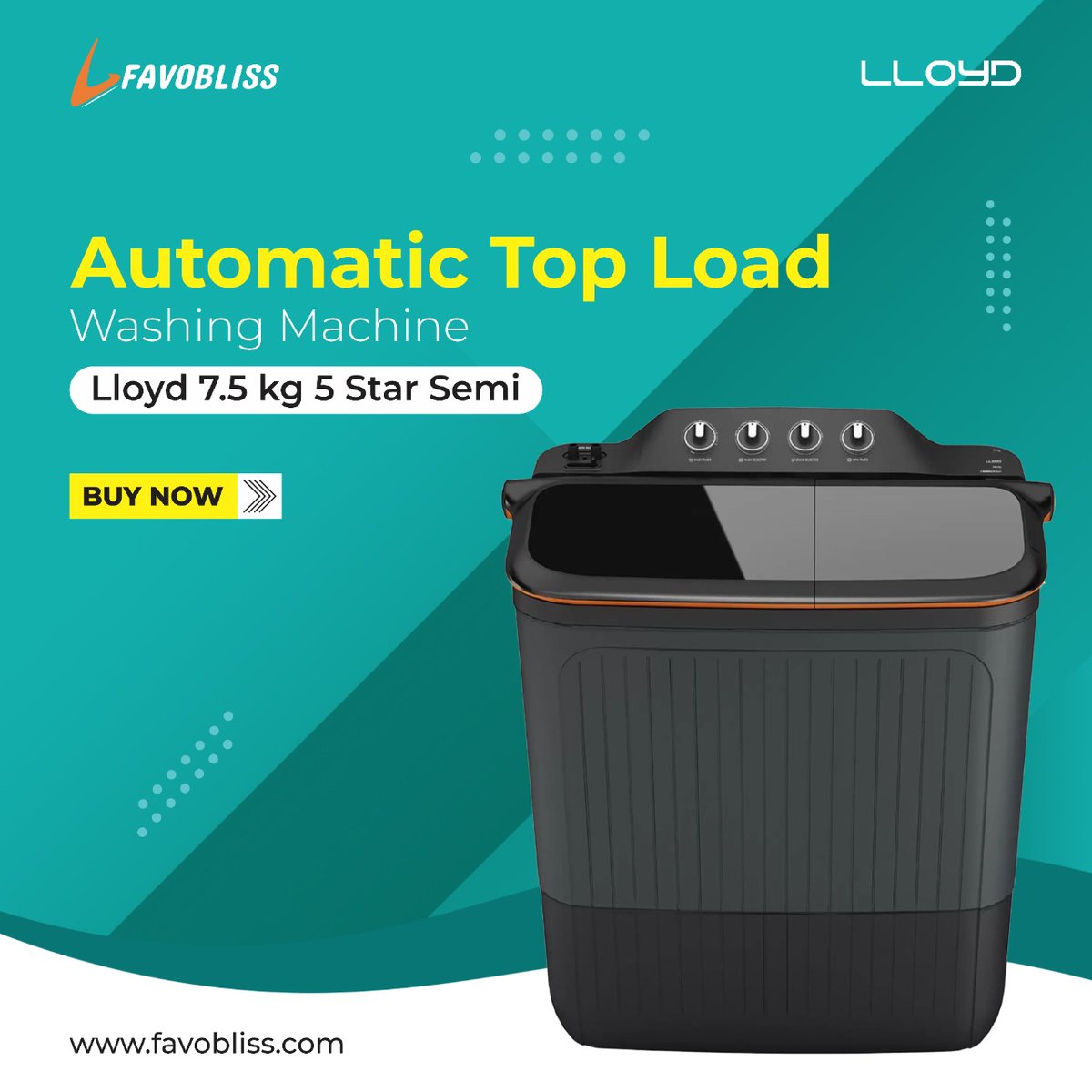 favobliss's tweet photo. The semi-automatic washing machine that prioritizes your style, in every way. It comes with a wide range of features like, Forget scrubbing your shirt. Shop Now :-https://t.co/Lc9wXAZgfz
#WashingMachine #Lloyd #favobliss #electronics #bestprice #lowprice #onlineshopping #online https://t.co/y8YZ0KMKCp