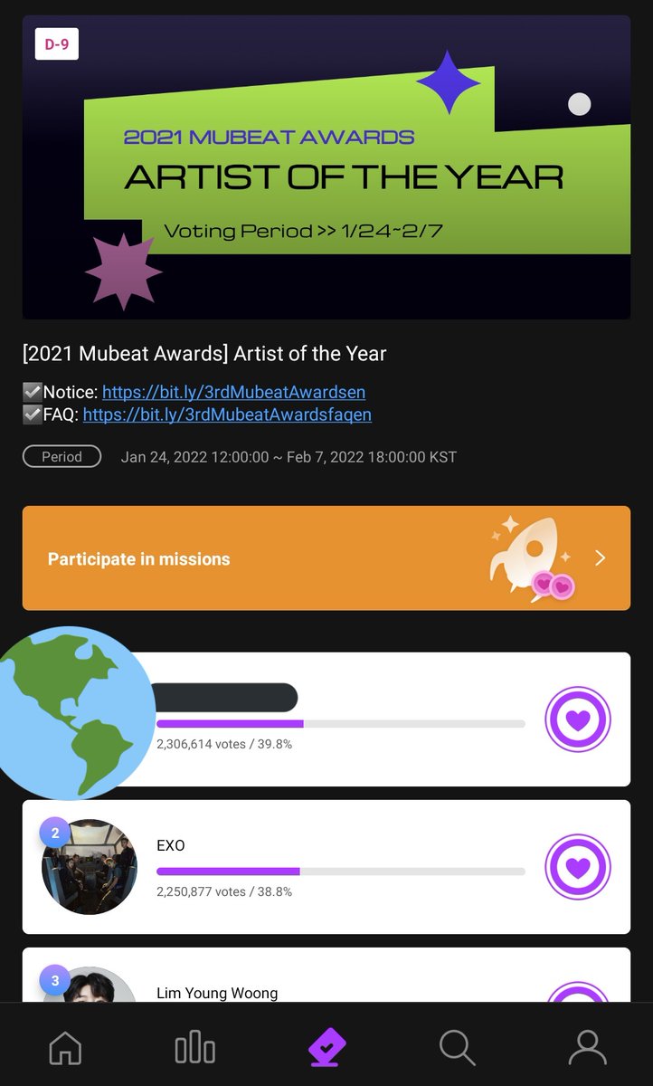 F3exol's tweet photo. 📍Vote for #EXO on mubeat

600 heart beats ( 200 votes) 

Rules:

200 added followers each to @your_hyungnim and @HyungnimGA ( comment proof of following) 

800 RT and likes

Ends after 24 hrs. https://t.co/v9vPFqCKX5