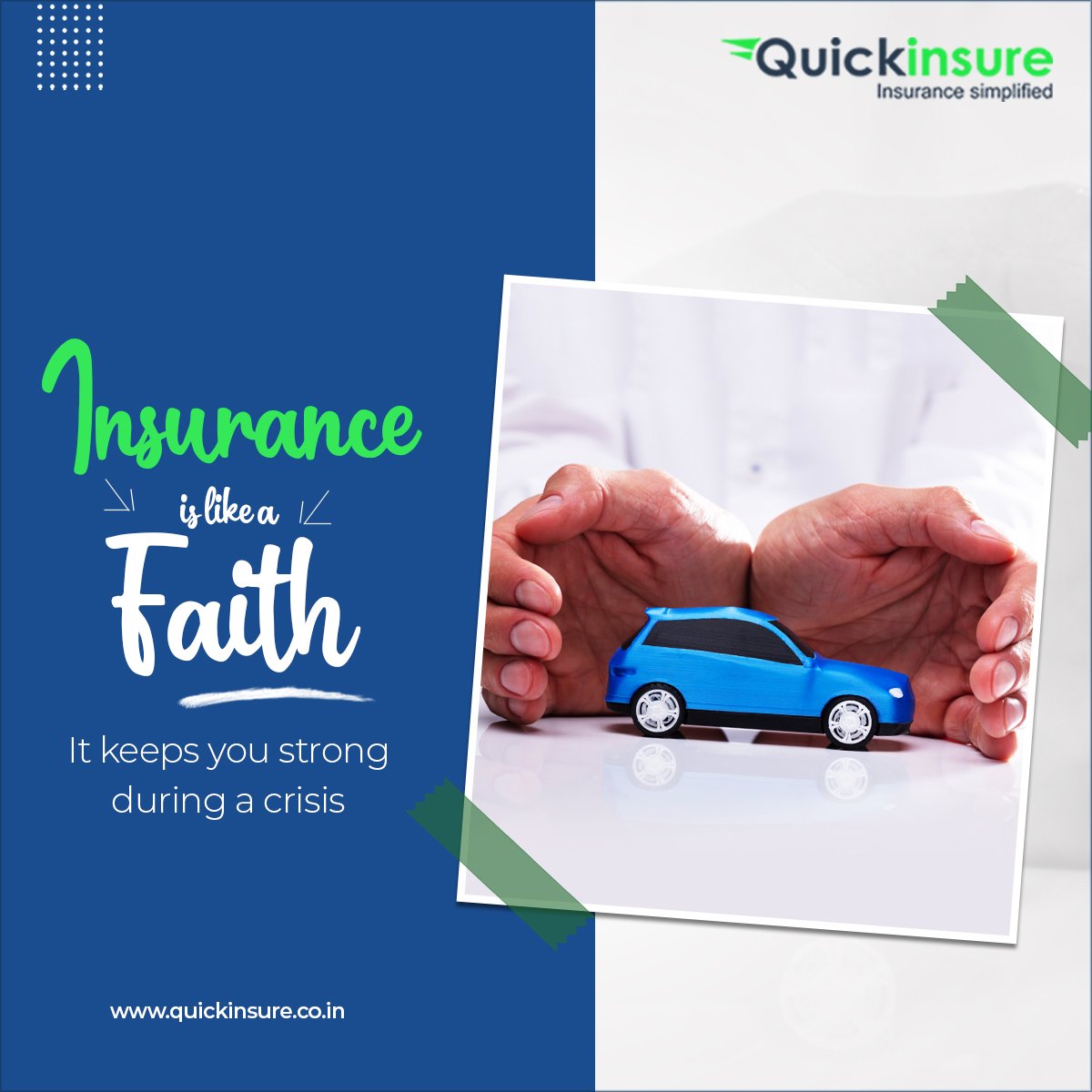quickinsureInd's tweet photo. Having #Insurance is like having #Faith. During any crisis at least you stand strong financially once you are Insured.
So, stop thinking and start buying #InsurancePolicy right now with #Quickisnure
#Insurance #TrustedBrand #India #Quickinsure #Pune https://t.co/eDtTdaMoI3