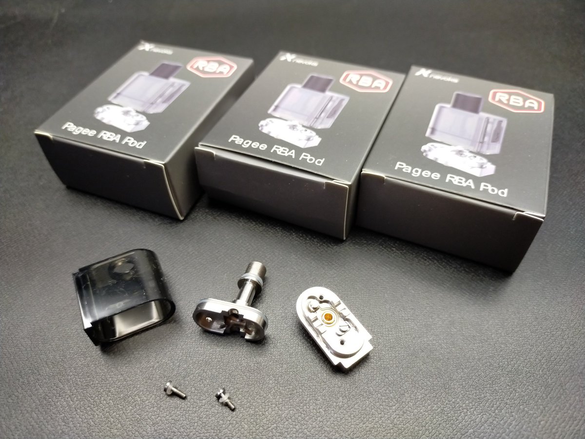 VapeMemory's tweet photo. 私のサブ機Nevoks Pagee POD
専用のRBAキットをフレキチさん
で交換用に3つ購入。
ちょっとビルドはしづらいけど
お気に入り。
#Nevoks #Pagee #フレキチ https://t.co/YDbTe6BHCW