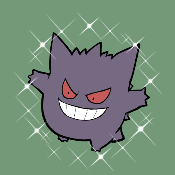 gengar no humans pokemon (creature) smile solo grin sparkle simple background  illustration images