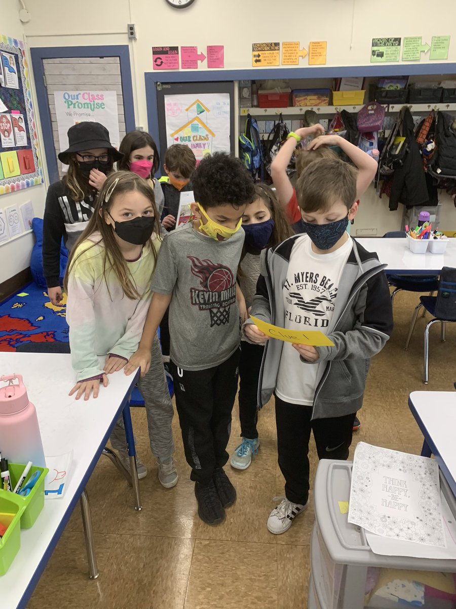 Nixon3rdGrade's tweet photo. Thank you, Mr. Kulak, for creating such an incredible escape room. Our class had so much fun “escaping the room” together! #classreward #tatemtweets  #collsedu https://t.co/9IxpoGD9lM