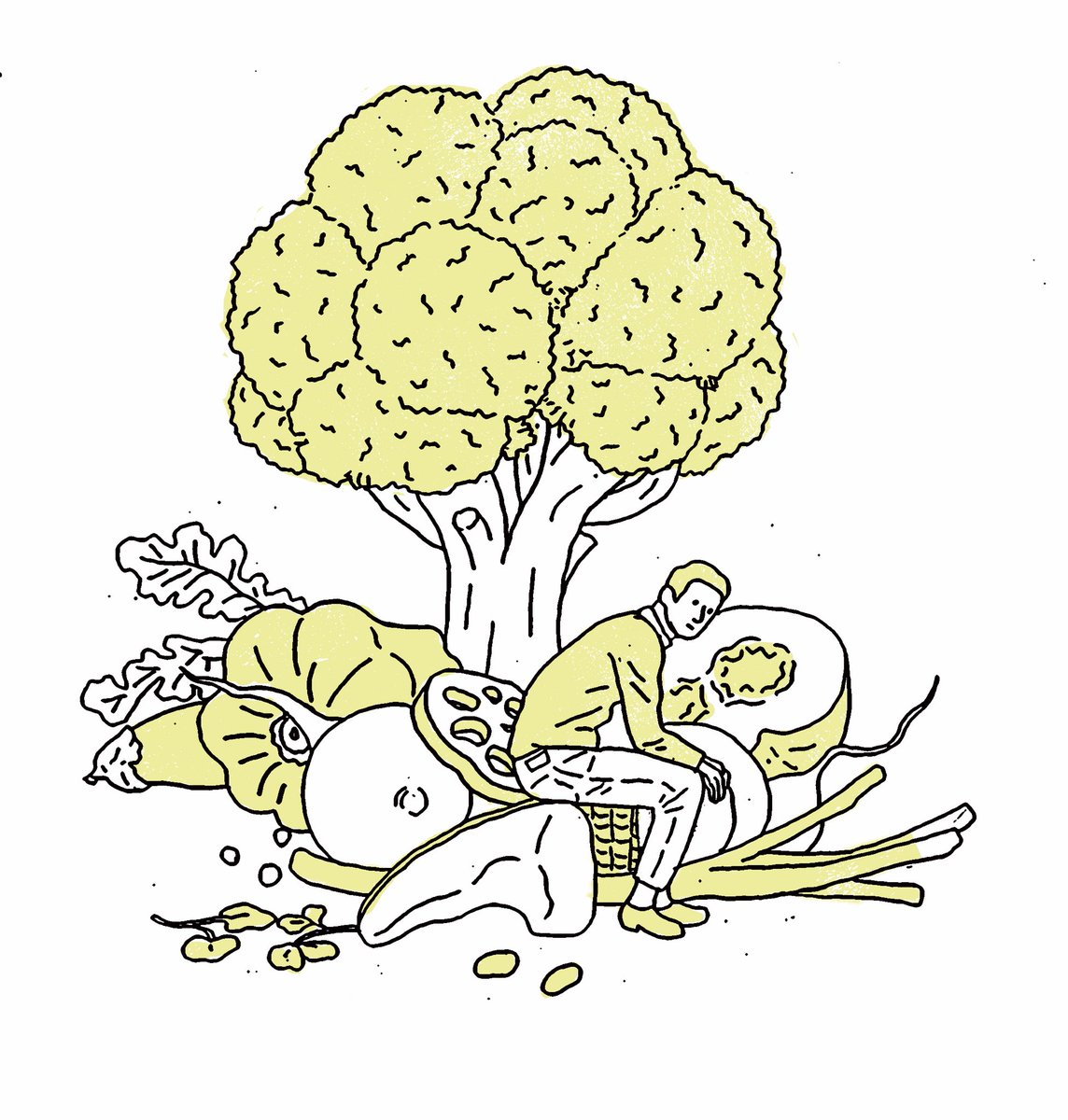 習作だけど、完全に実用イラストを意識した描き方で、コピー機の画質荒れ的な部分を演出して個性にしようとしている。結局このタッチで仕事したことは無いのだけど。