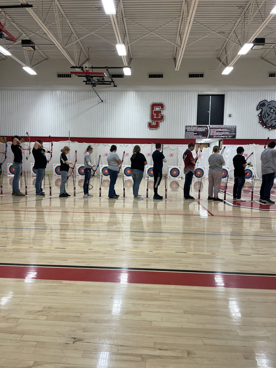 NHSArchery's tweet photo. First Archery Tournament at Carl Junction tonight. Lots of learning (and fun)!@NeoshoHS @NeoshoAD https://t.co/N9Ve47gajj