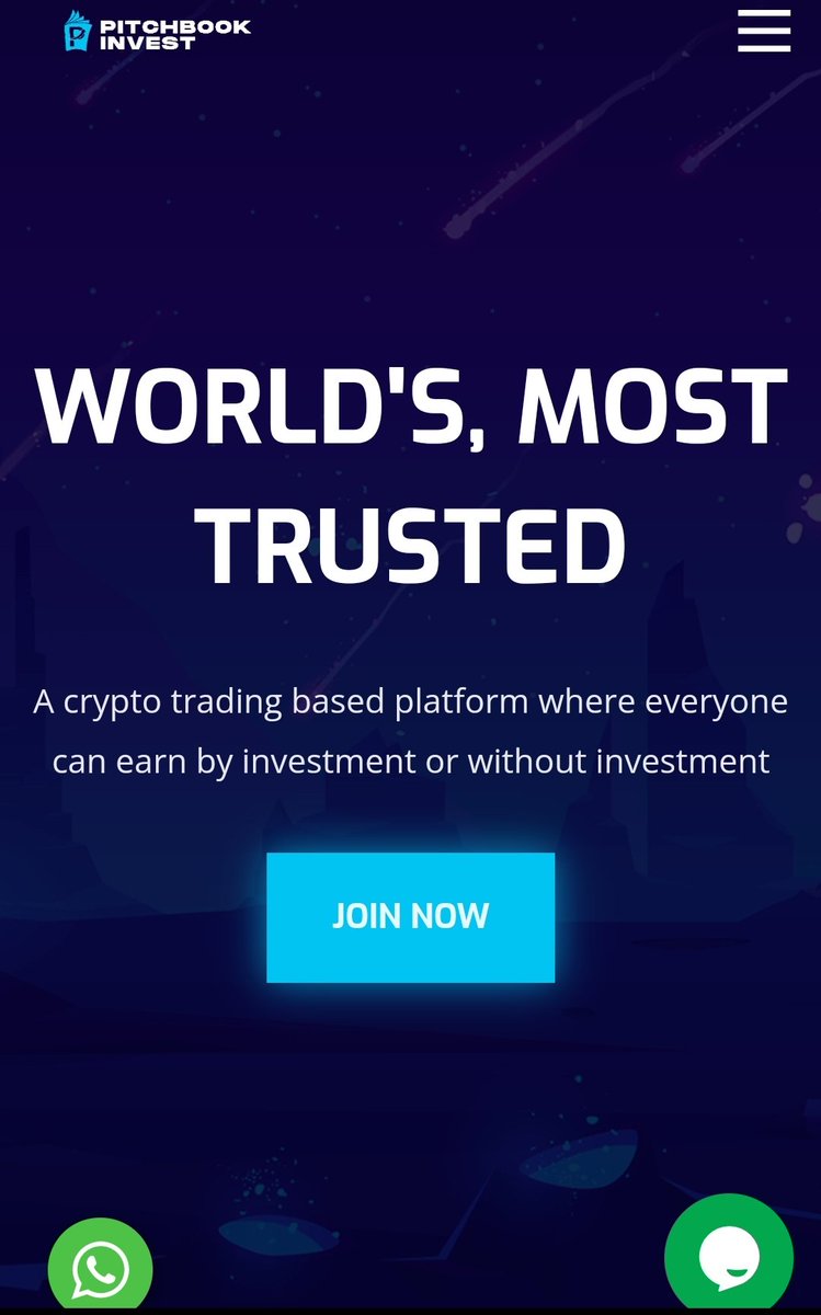 PITCHBOOK-INVEST.LTD is a reliable and genuine platform created for the benefit of every one to raise investors activities to achieve wealth and happiness by investing and getting back your investment in 24 hours without any hidden charges or stress in cash out