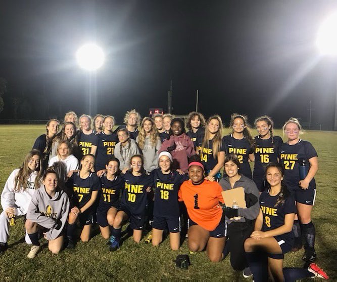 Girls soccer with a big 5-1 win over Masters Academy tonight in the District Semi’s. They will face St. Ed’s in the District Finals on Tuesday night. Keep working hard Knights! #PineAthletics #PineSchool #PinePride