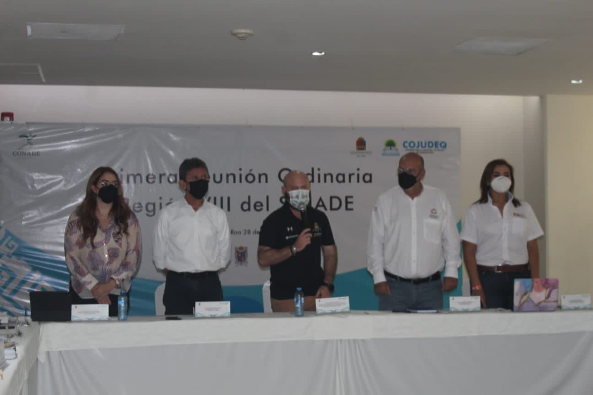 IndeporteChis's tweet image. La titular del #IndeporteChiapas estuvo presente en la Reunión Regional del #Sinade en Cancún, donde los 5 directores que conforman la región VIII acompañados de directivos de la #Conade, tomaron importantes decisiones de cara a los procesos selectivos a #nacionalesconade2022.