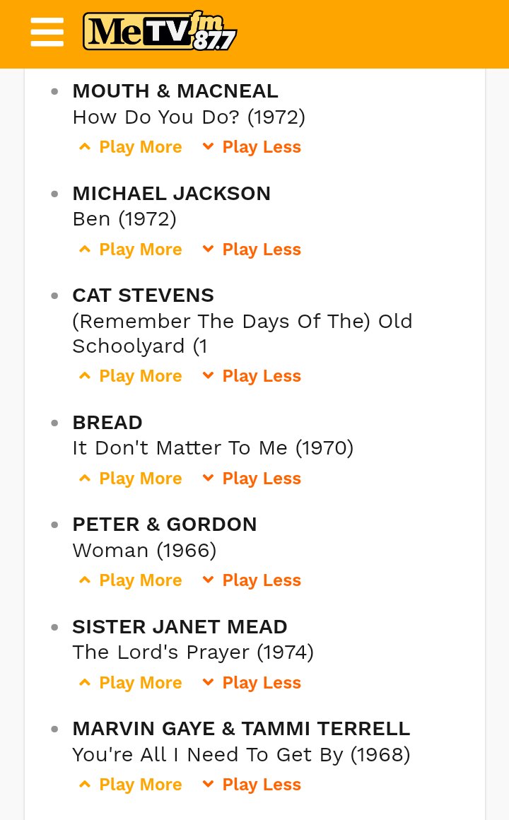 VenusInMomJeans's tweet photo. #ClassReunionWeekend #Classof1972 #50Years #GoldenAnniversary
More songs from #1972 on the playlists from @MeTVFM 87.7FM #Ben, remember the movie with all of those #rats? (ewww) but the song is beautiful. #SisterJanetMead #RIP 🙏singing #TheLordsPrayer; #HappySong-#TheCandyMan https://t.co/L2qSpffbw0