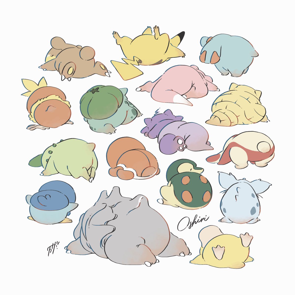 ポケモン「🍑
#イラスト #ポケモンと生活 」|クラナガのイラスト