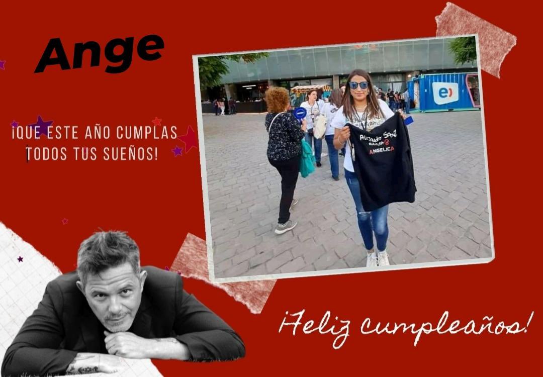 Hoy estamos de cumple 🥳 en #LaFuerzaDeSanzChile nuestra <a href="/angedesanz/">Ange_de Sanz</a> da su vuelta al sol 🎂🎈
Que se te cumplan los deseos bella 🤞 ¿<a href="/AlejandroSanz/">Alejandro Sanz</a> nos ayudas? 🙏
Ella como buena sanzera desea un beso tuyo 😘 más que nada en el 🌍
Esperamos te unas al festejo 🙌
#FelizCumpleAnge