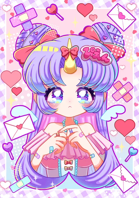 #1日何枚か 
ドジっ子アリコーンちゃん🦄👼 