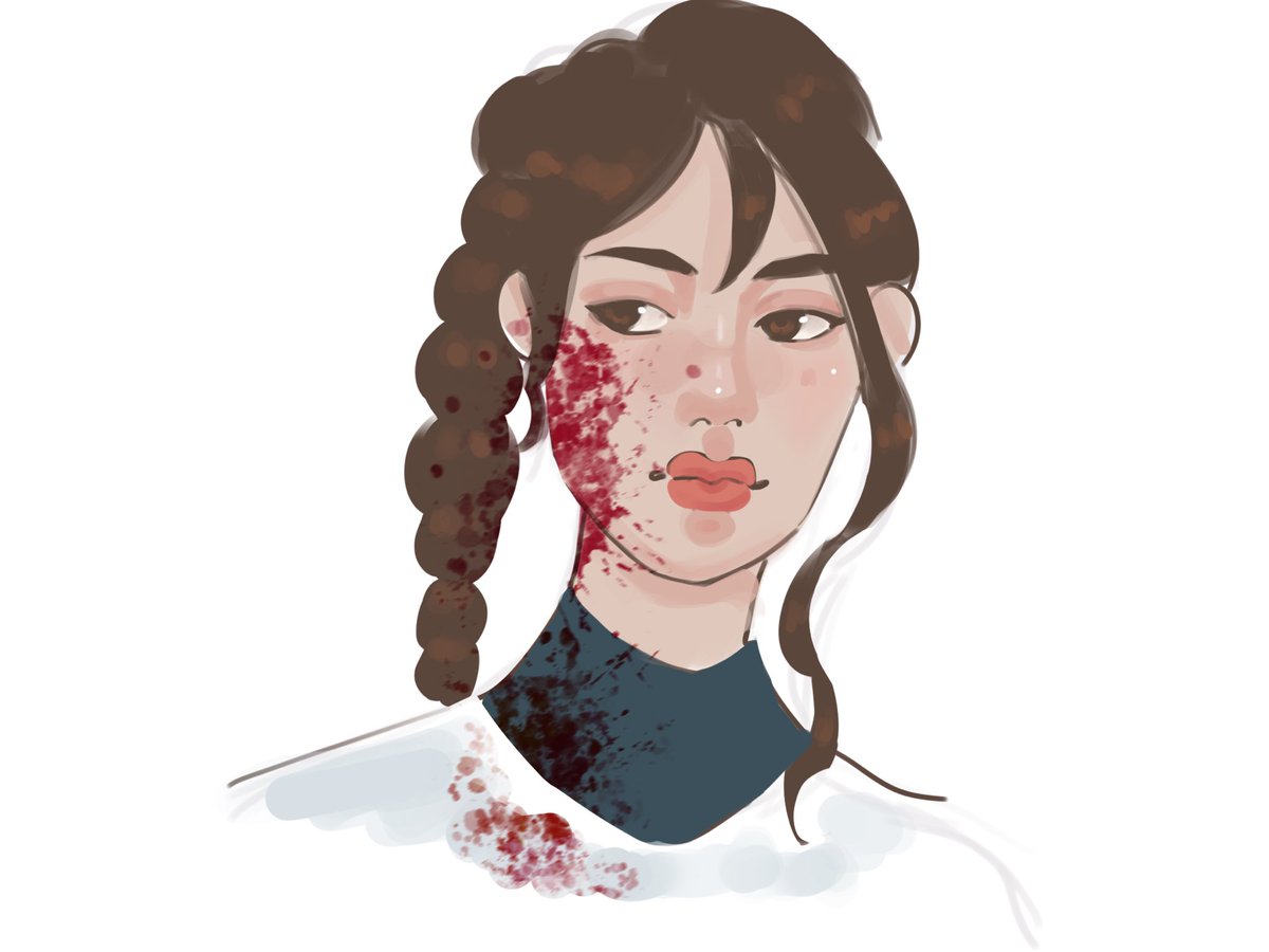 sevipery's tweet photo. // red splatter / blood (art) 

i entirely forgot procreate came with free splatter brushes lol https://t.co/IuFzw9pMan