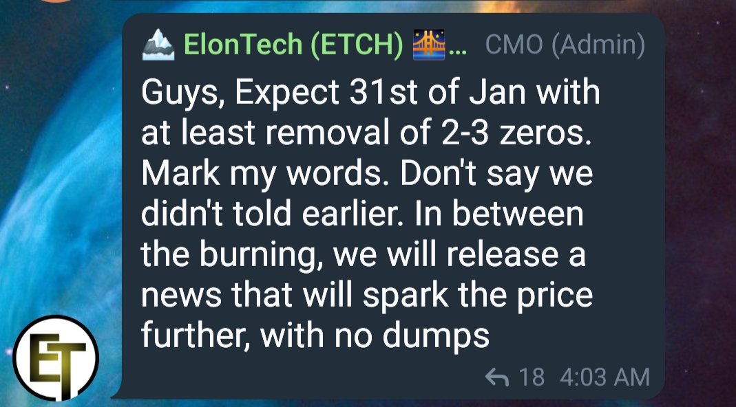 MdMustezab's tweet photo. Whenever jack come and say these things price get dumped drastically
@ETCHToken
#ELONTECH #biggestscam @RENSOG1 @BitBoyIndia1 https://t.co/KpjBZo3ENN