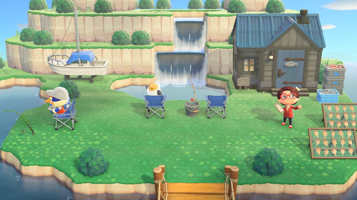 AC_Juniper's tweet photo. Ace's fishing hole #HHP #AnimalCrossing #ACNH #NintendoSwitch https://t.co/3DYCAXoFyA