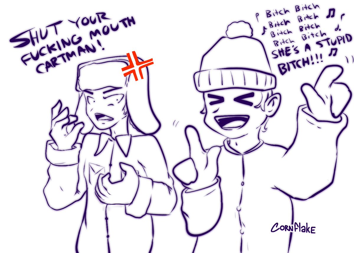 cornflakedrawzz's tweet photo. //tw: profanity ig???
quick doodle of these two lol #southparkfanart #southpark #fanart https://t.co/Nj2Cwvwucc