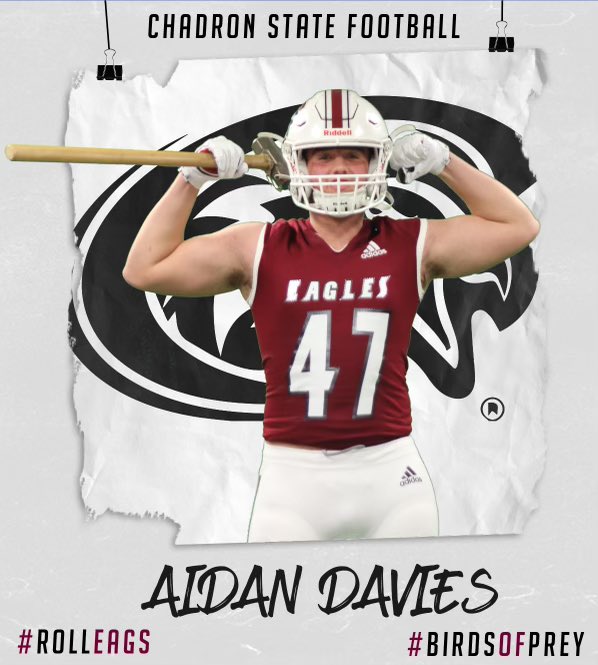 aidandavies16's tweet image. Thank you to everyone that believed in me through the ups and downs. Thank you @GINWFootball I will always be a Viking. I will be continuing my academic and athletic career at Chadron State 🦅 @CoachCollicott @CoachSasse @CoachJayLong @McNeilTroy #commited