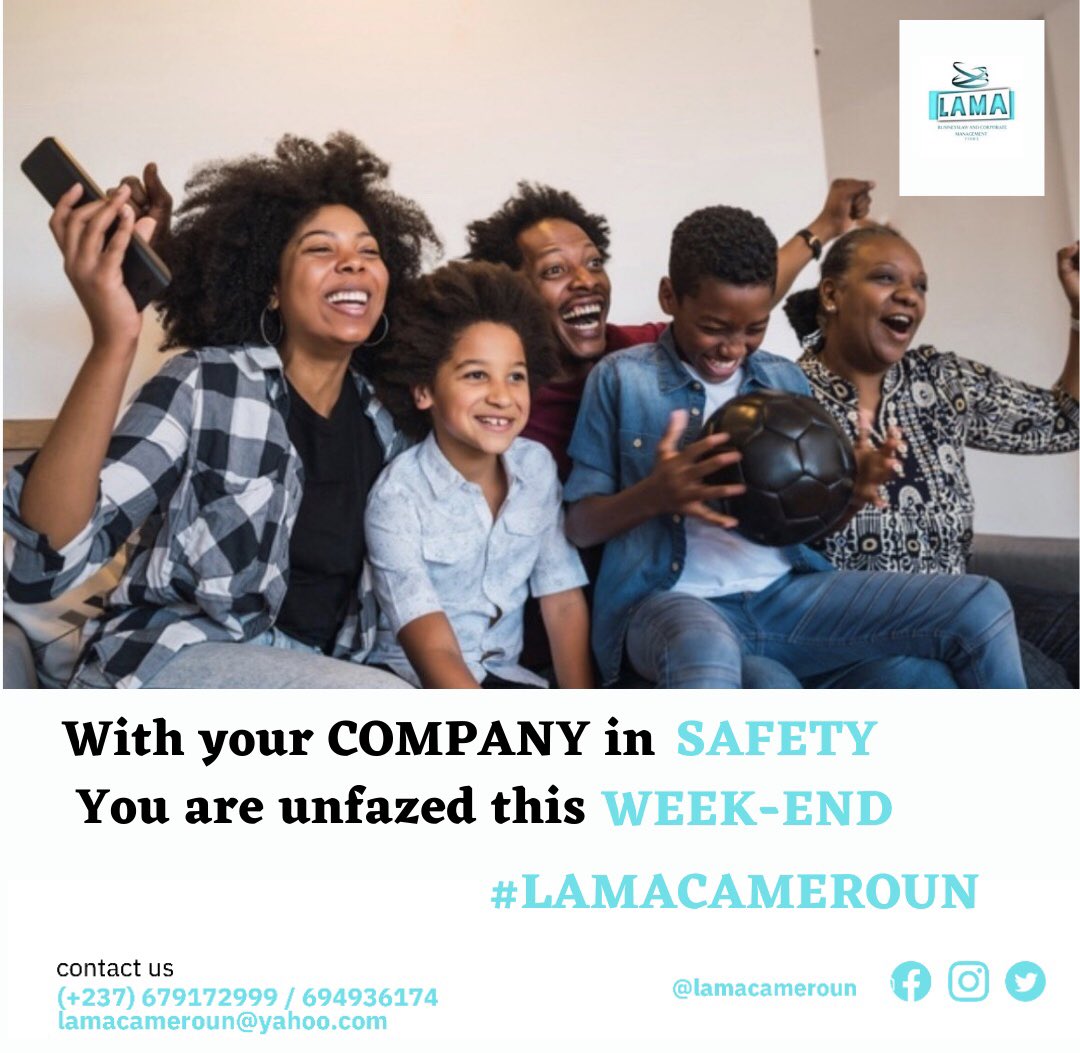 lamacameroun's tweet photo. This time for your business 🏢, you must avoid panic 😱 as much as possible this weekend !!

This weekend enjoy the CAN2021 ⚽️🏟 in peace and with the warmth of your loved ones 🤩💃🏿🕺🏾

#investment
#development
#AFCON2021⚽️🏟
#Cameroun
#lamacameroon
#haveaniceweekend https://t.co/hxLTrp8c4J