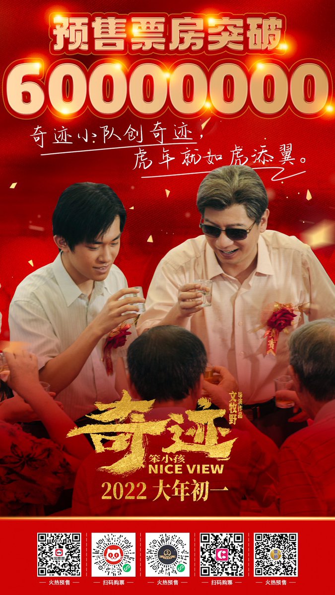 doeforjackson's tweet photo. <Nice View> pre-sale box office has reached ¥60M.

cr. 电影奇迹笨小孩

#易烊千玺 #易烊千璽 #JacksonYee #이양천새 #JacksonYi #YiYangQianXi #Qianxi #TFBOYS #TFBOYS易烊千玺 #TFBOYS易烊千璽 #千玺 #소년시절의너 #易烊千玺电影奇迹 https://t.co/Y1scQbGCGB