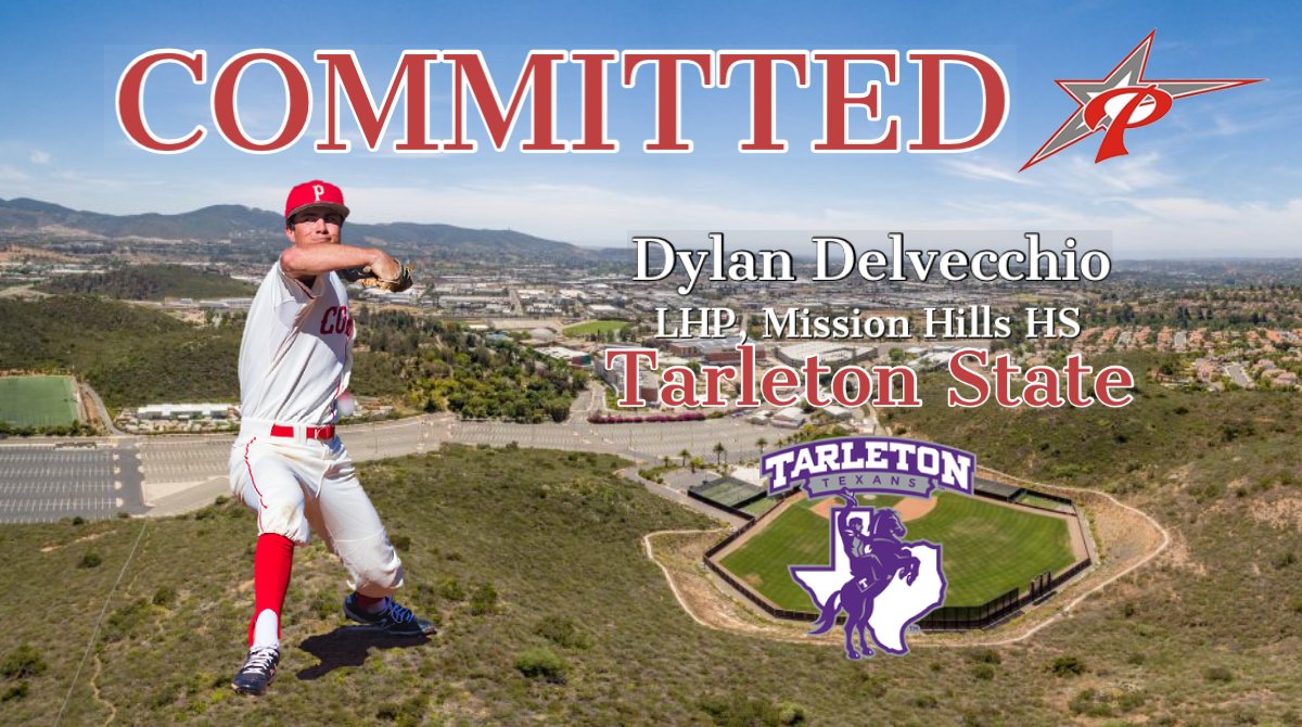 Palomar College Baseball (@palomarbaseball) on Twitter photo 🚨Commitment Alert🚨
Congrats to Dylan Delvecchio for committing to <a href="/TarletonState/">Tarleton State University</a>!
Dylan is a 2019 grad of <a href="/mhhs_baseball/">Mission Hills Baseball</a> and threw 30 IP for the #Comets in the COVID-shortened 2020 season.
He is the first #Comet off the board this year!
#RollComets 🚨Commitment Alert🚨
Congrats to Dylan Delvecchio for committing to <a href="/TarletonState/">Tarleton State University</a>!
Dylan is a 2019 grad of <a href="/mhhs_baseball/">Mission Hills Baseball</a> and threw 30 IP for the #Comets in the COVID-shortened 2020 season.
He is the first #Comet off the board this year!
#RollComets