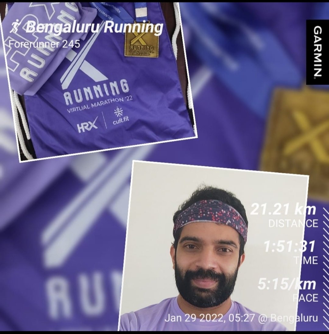 anoopxh's tweet photo. Completed the #HRXVirtualMarathon ๐๐
Not my best run, but it was a very satisfying run. @hrxbrand https://t.co/MOTVIPs6Bv