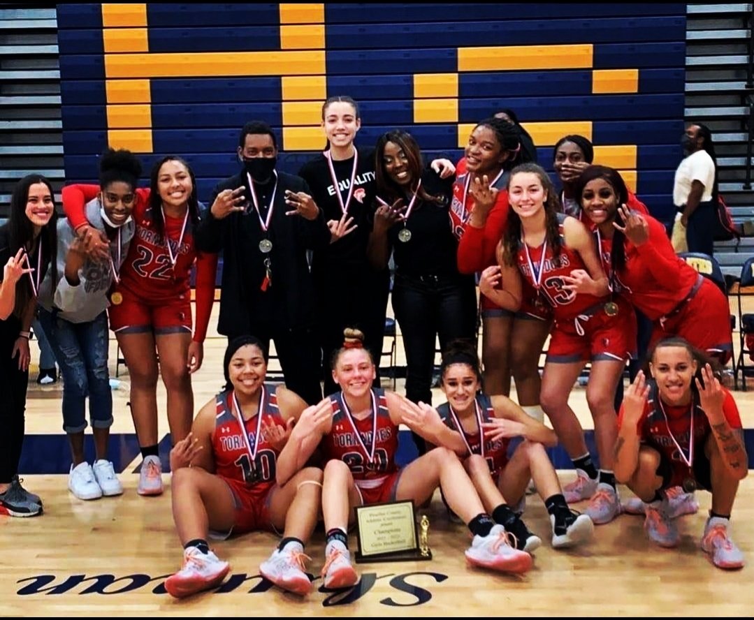 CTornados's tweet photo. Not much to say other than these girls have overcome so much this season to be here.  What a gutsy win.  Props to the entire team. 🌪🔥  #earned #3peat #Champs #PCACChamps #win https://t.co/yUeCUqMz3n