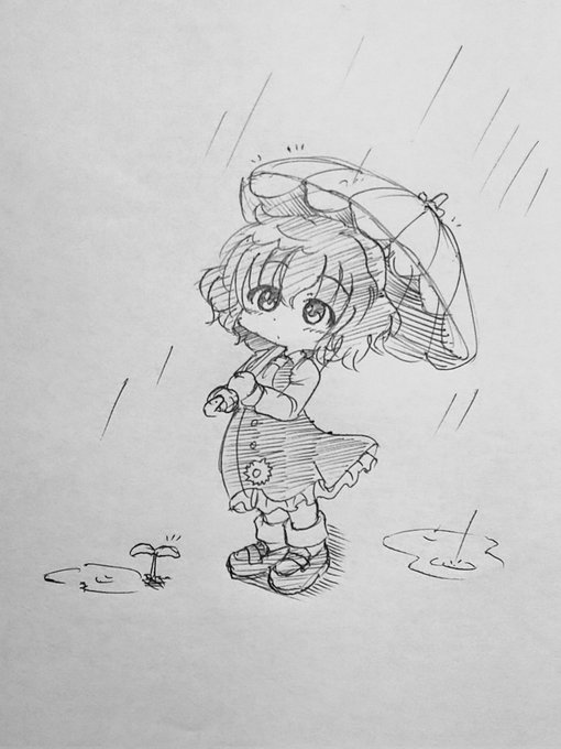 休憩お絵描き
雨の日幽香ちゃん 