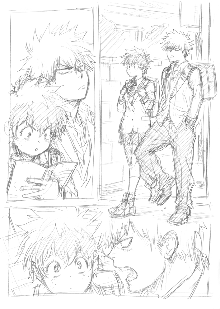 ラフ描き、💥🥦(♀)+α、再掲

雄英学園生活 