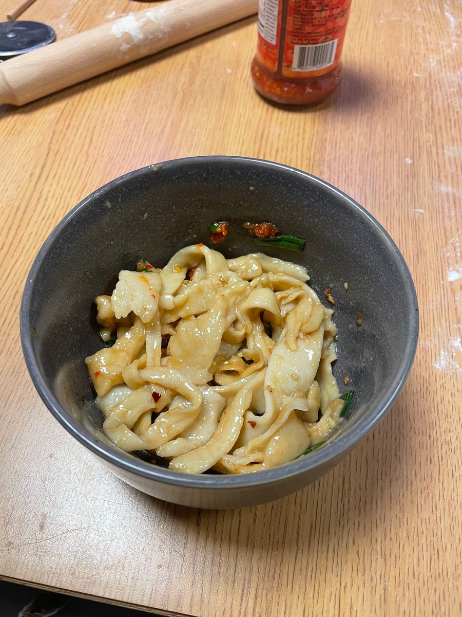 itstabya's tweet photo. a lovely food day: working my way through croissants (!), eating a friend’s homemade biang biang noodles, and finally using the ice cream maker for matcha ice cream :’) https://t.co/S5qc1bjX3X